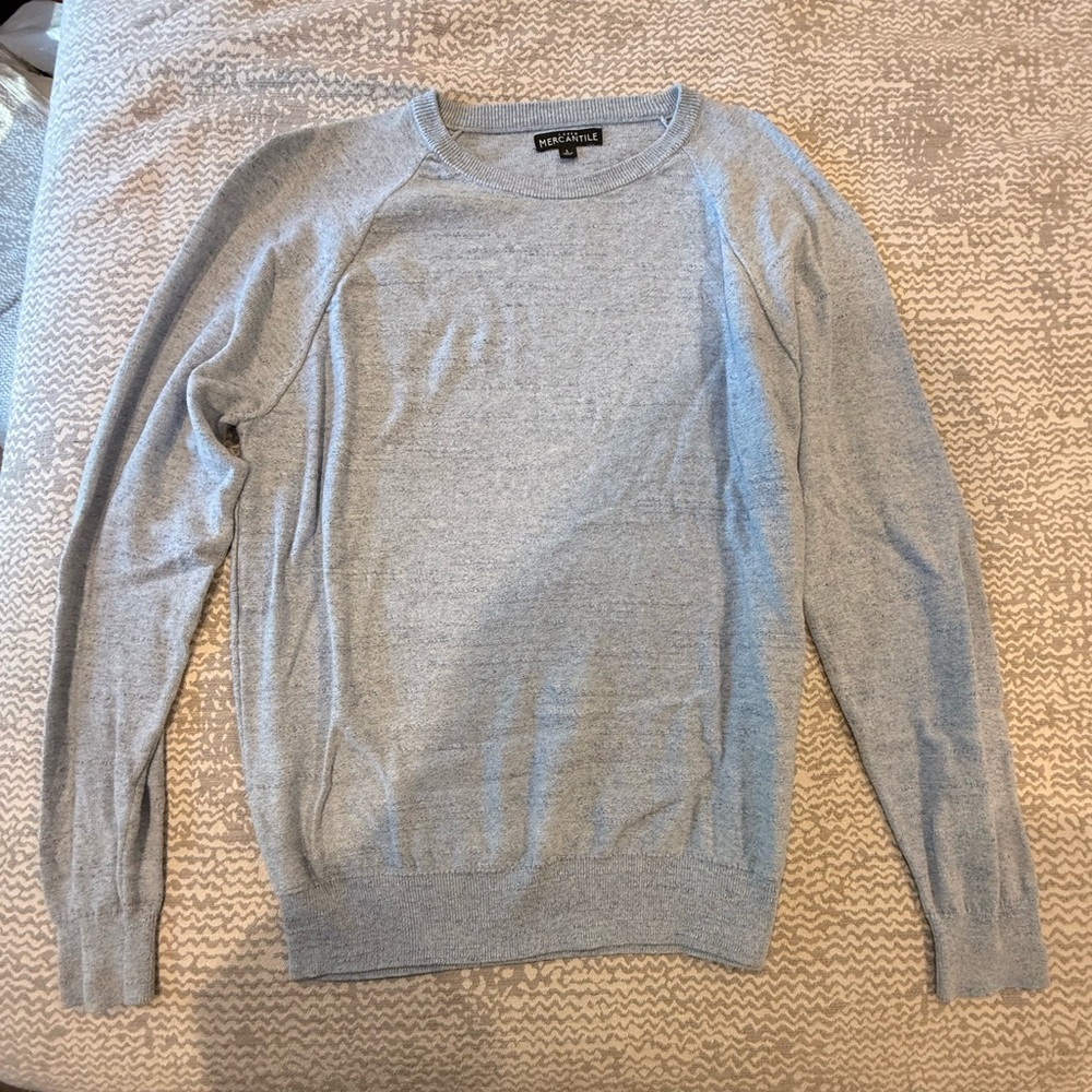 J. Crew Mercantile Men's Light Gray Crewneck Sweater